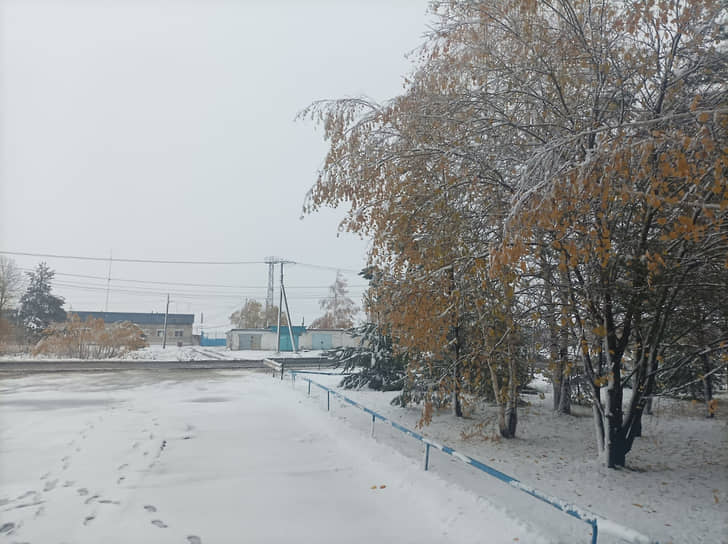 Первый снег в Иркутской области 