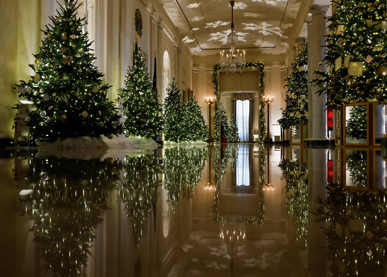 Рождественская тема украшения Белого дома в этом году — «Мы, народ». Вдохновение первая леди США Джилл Байден черпала, по ее словам, в конституции страны