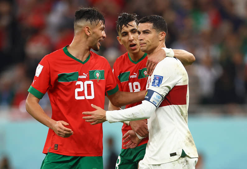 Матч между сборными Марокко и Португалии 