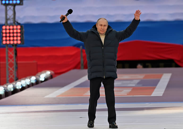 Vladimir Putin at a rally-concert on March 18, 2022