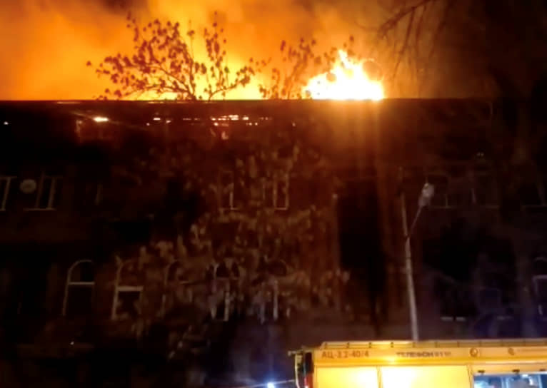 Пожар в доходном доме купца Челышева