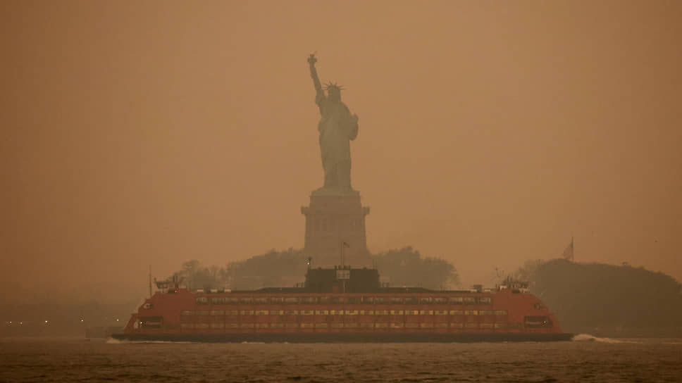 Смог в Нью-Йорке из-за лесных пожаров в Канаде