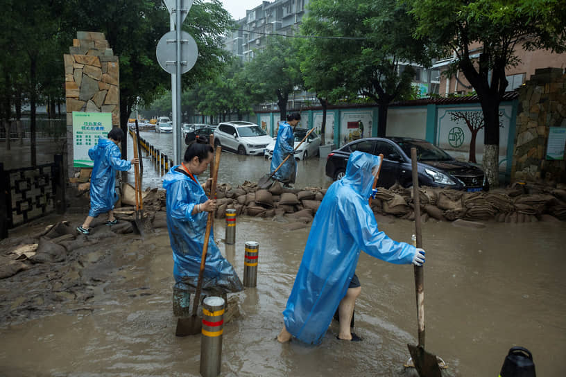 Последствия дождей в Китае