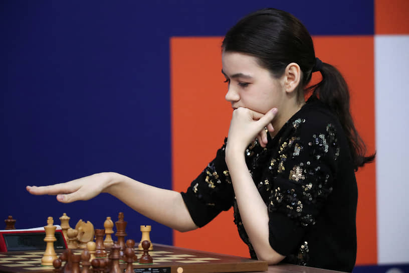 Александра Горячкина на турнире в Алматы в декабре 2022 года
