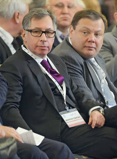 Петр Авен (слева) и Михаил Фридман на съезде РСПП в 2016 году