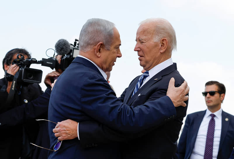 Биньямин Нетаньяху с Джо Байденом 