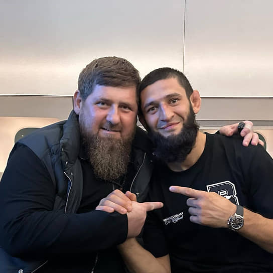 Рамзан Кадыров (слева) и Хамзат Чимаев