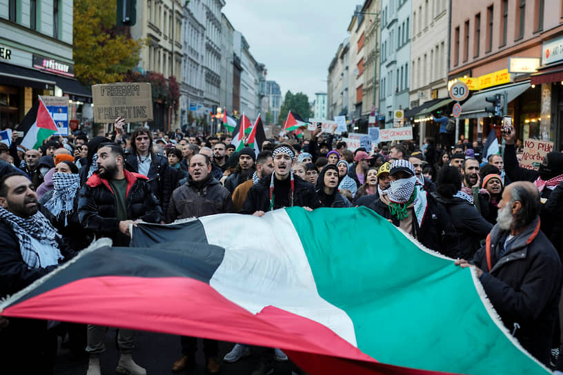 Демонстрация в поддержку Палестины в Берлине