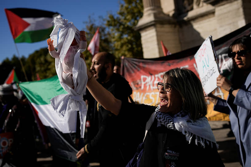Акция в поддержку Палестины во французском Марселе