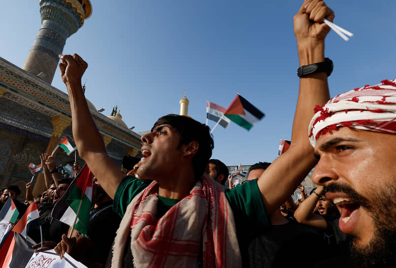 Митинг в поддержку палестинцев в Багдаде
