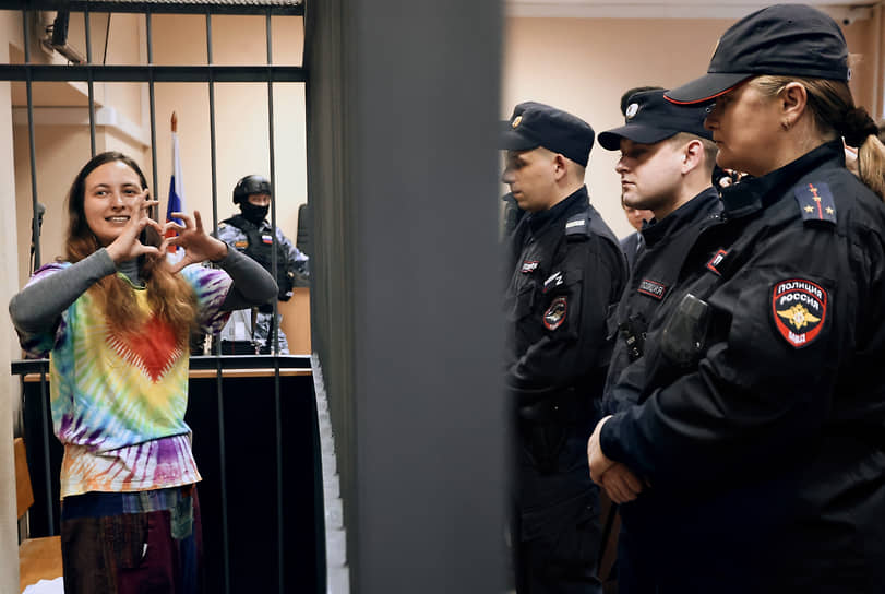 Александра Скочиленко во время заседания суда