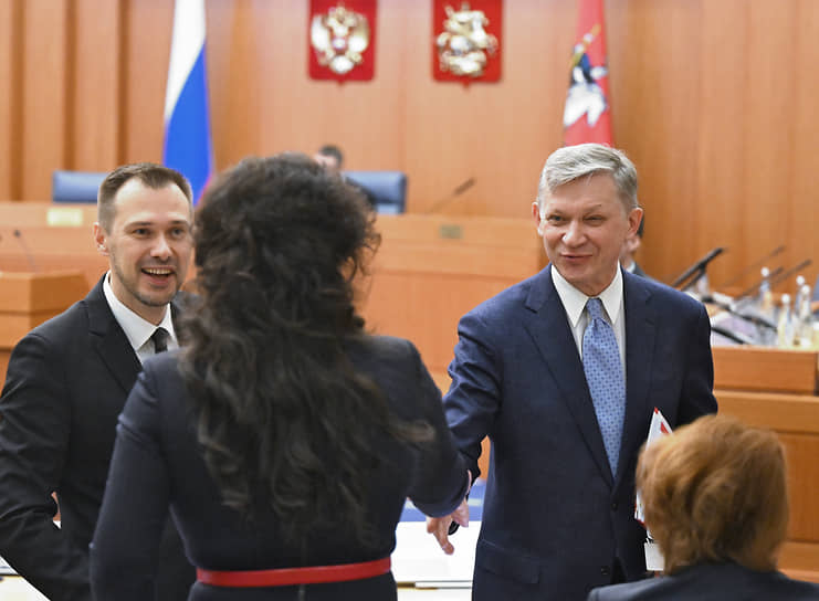 Депутаты Мосгордумы Валерий Головченко (слева) и Владимир Рыжков в апреле 2022 года