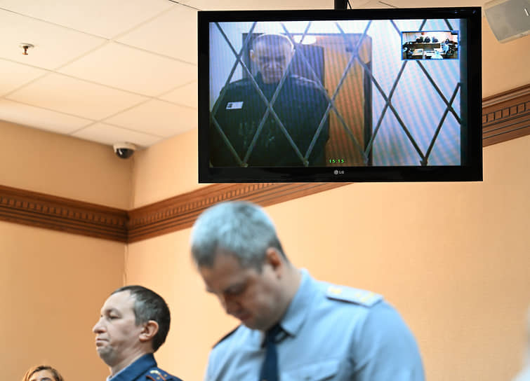 Алексей Навальный во время заседания суда 11 января по видеосвязи