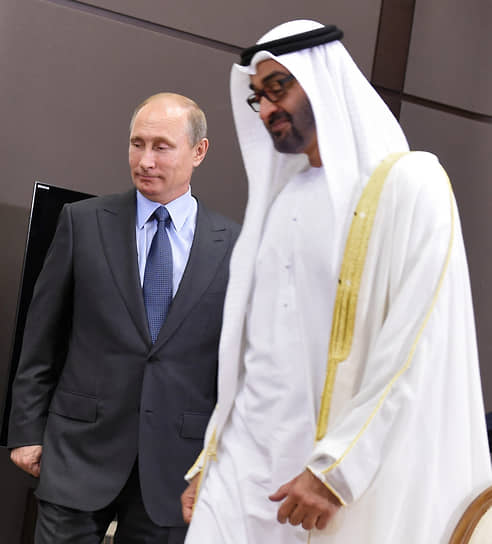 Владимир Путин (слева) и Мохаммед бин Зайд аль-Нахайян в 2014 году