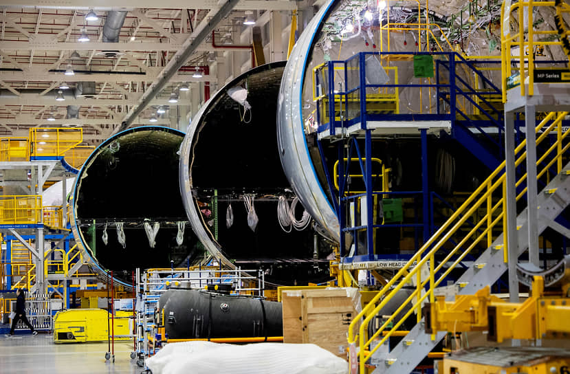 Сборка самолета Boeing 787 Dreamliner на заводе в Чарлстоне (Южная Каролина) (май 2023 года)