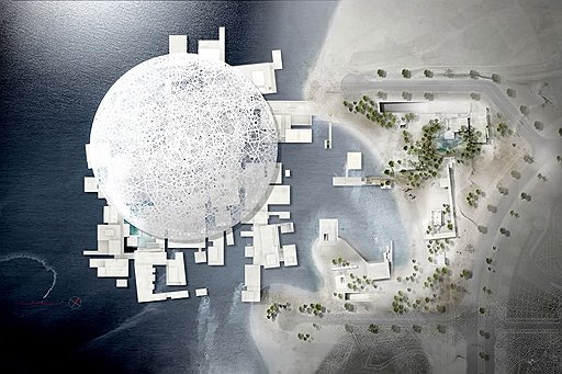 Общий макет проекта Луврского музея в Абу-Даби