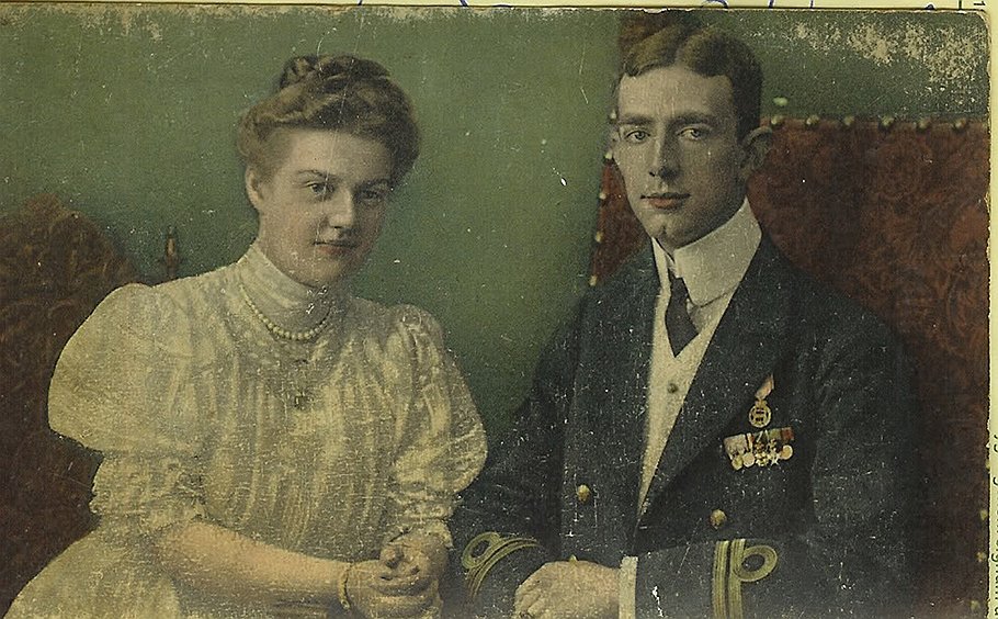 Шведский король Вильгельм и его жена великая княгиня Мария Павловна