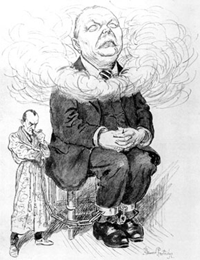 Карикатурист журнала &quot;Панч&quot; упрекает Конан Дойла в том, что тот увлекся спиритизмом, в то время как люди ждут от него рассказов о Шерлоке Холмсе 