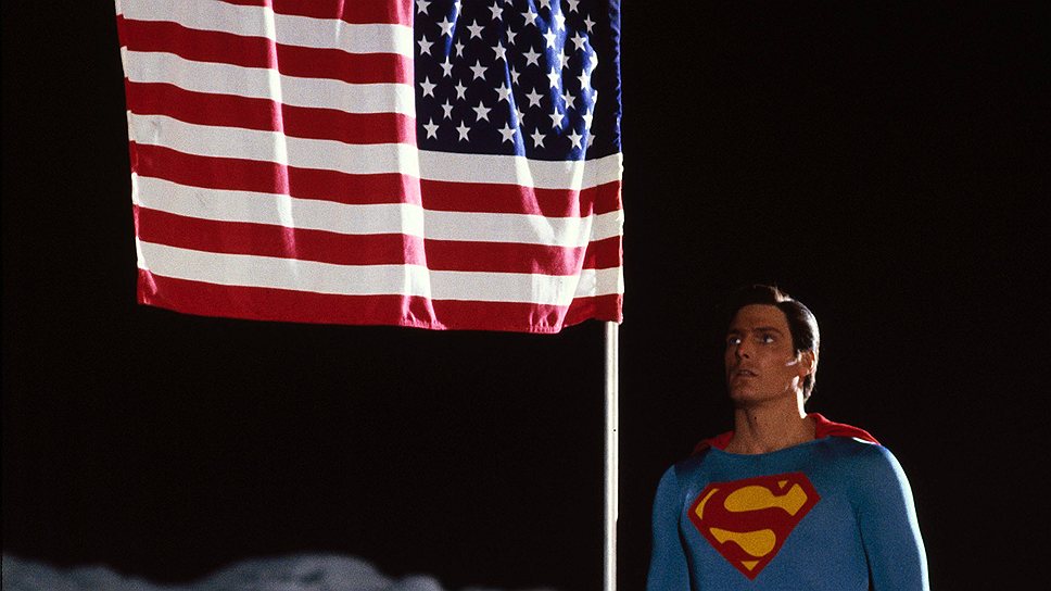 Кристофер Рив в роли Супермена, 1987 год 