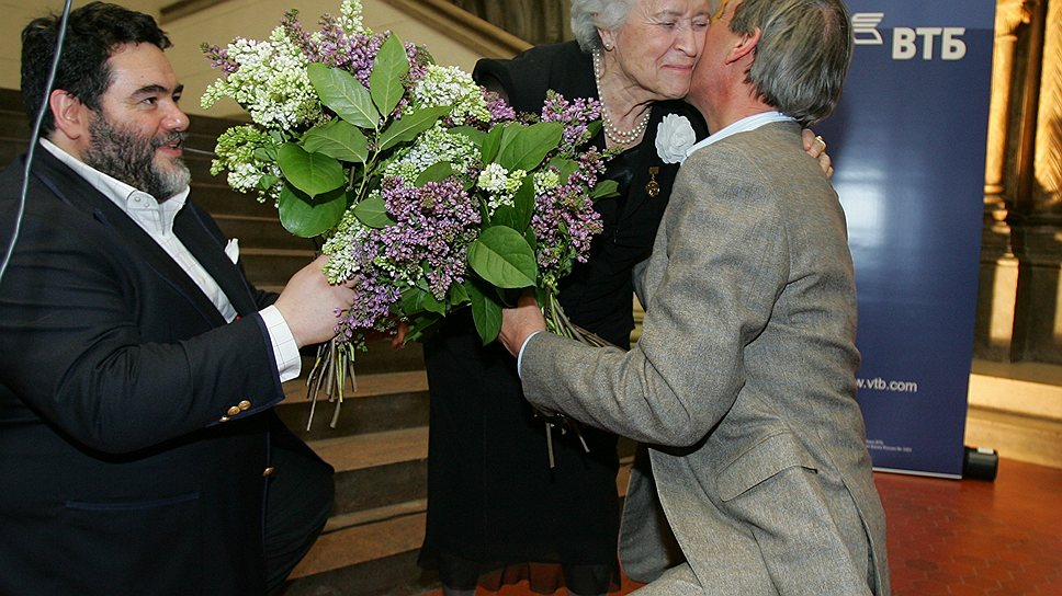 День рождения Ирины Антоновой: Михаил Куснирович (слева) и Олег Янковский. 2007 год 
