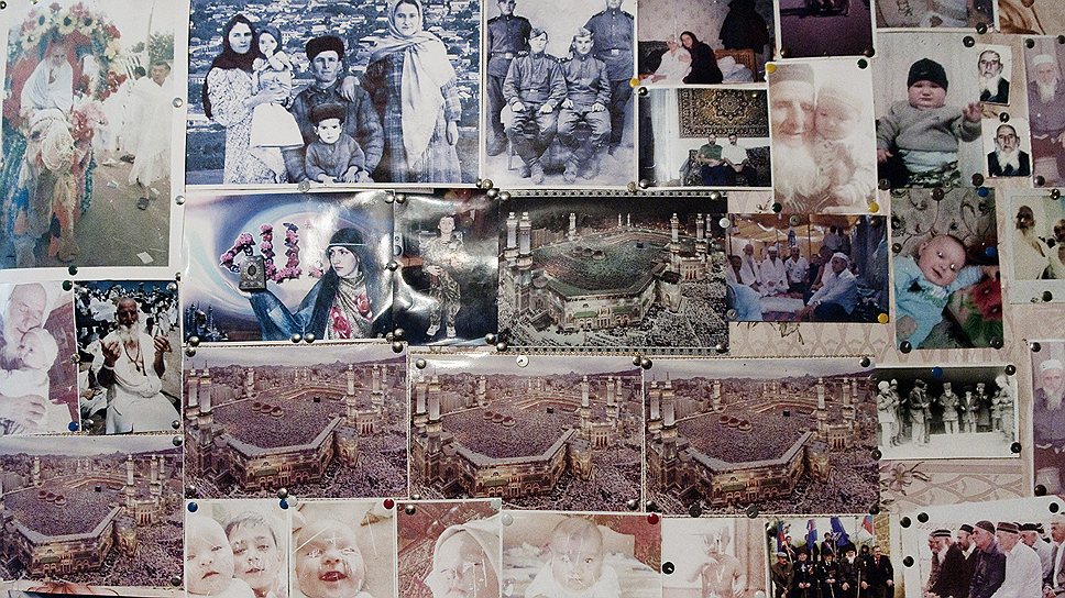 Фотографии над кроватью 90-летнего Загирхана Абуязидова рассказывают об истории его семьи 
