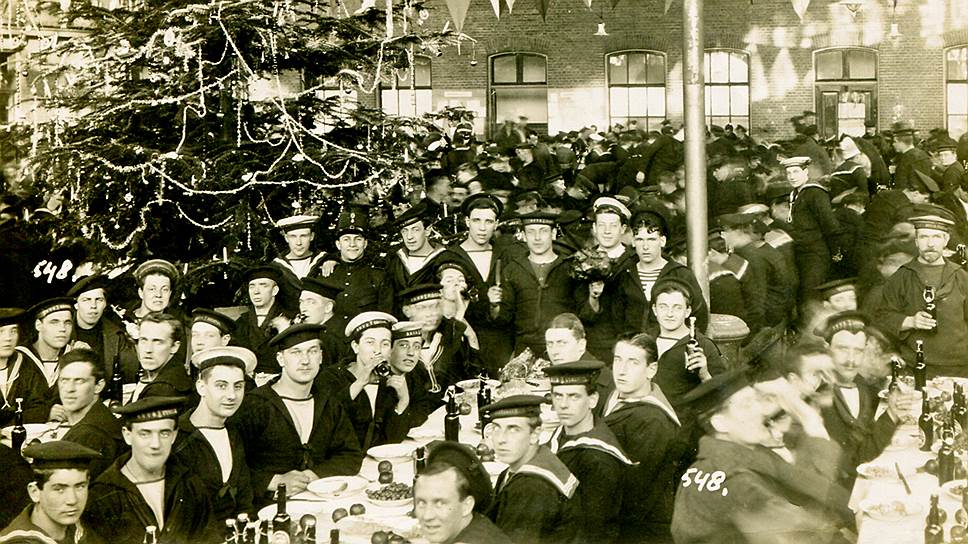 Встреча рождества в лагере Гронинген, 1914 год
