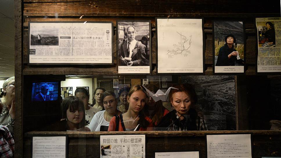 Стенд в Музее истории освоения и развития Норильского промышленного района рассказывает о японских заключенных