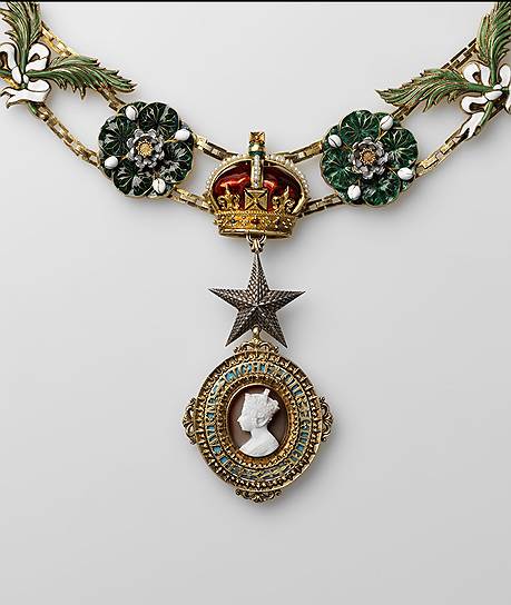 Цепь рыцаря — Великого командора ордена Звезды Индии со знаком, принадлежавшая вице-королю Индии Садику Мухаммеду Хану (Лондон, 1861-1947 годы, коллекция А. Хазина) 