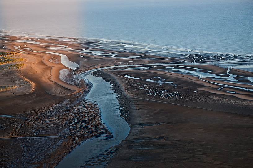 Берег Белого моря в окрестностях Шойны во время отлива