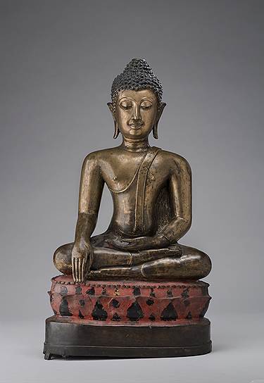Будда, сидящий в позе маравиджайя. Таиланд, конец XV века