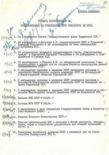 Проект постановления ЦК без сталинской резолюции 
