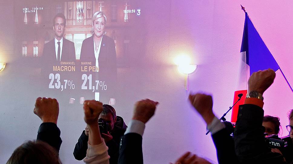 Первое место в первом туре выборов Эмманюэлю Макрону принесли избиратели 15 крупнейших городов Франции: до того как подсчитали их голоса, он шел вровень с Марин Ле Пен  