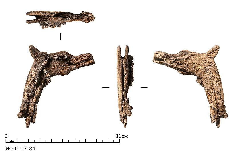 Выполненная из рога голова игрушечной лошади возрастом более 4,5 тысячи лет найдена в Хакасии археологами Института истории материальной культуры РАН и Русского географического общества.