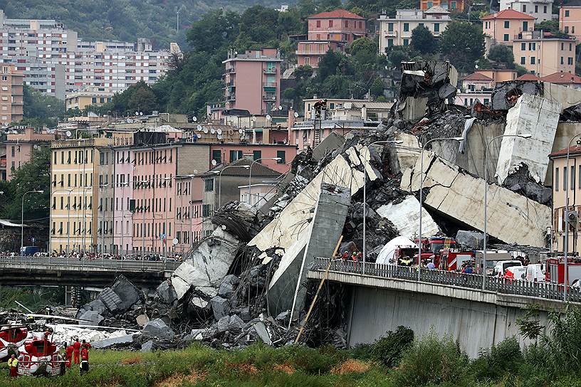 После трагедии в Генуе министр транспорта объявил срочную проверку на предмет безопасности всех транспортных инфраструктур Италии