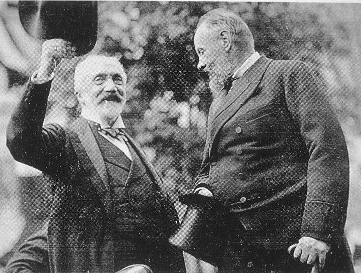 Сергей Витте (справа) перед началом мирных переговоров с Японией в Портсмуте
