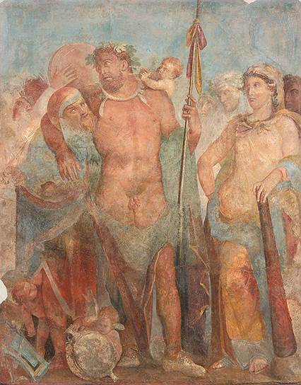 «Геракл и Омфала». Фреска. Помпеи, дом Марка Лукреция. I в. н. э.