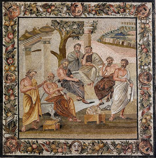 «Академия Платона». Мозаика. Помпеи. I в. н. э.
