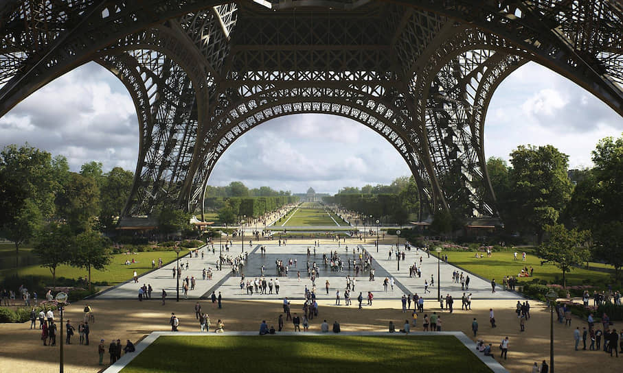 Проект по созданию парка в центре Парижа вокруг Эйфелевой башни