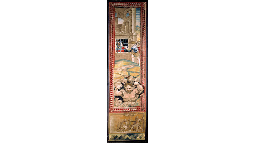 Один из гобеленов, сделанный по эскизам Рафаэля, в  Сикстинской капелле