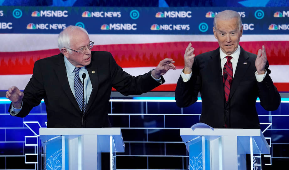 У демократов выбор кандидата в президенты не богат: сенатор Сандерс (слева) и бывший вице-президент Джо Байден. Но выбирать будет непросто