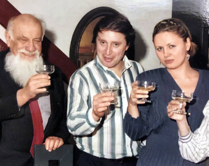 Слева направо: Лев Копелев, Вениамин Смехов, Галина Аксенова