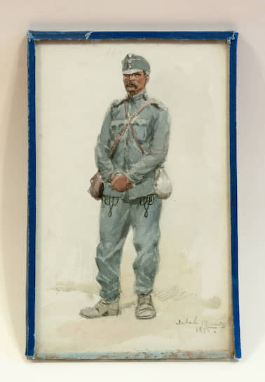 Неизвестный художник. «Пленный австрийский офицер». 1915 год