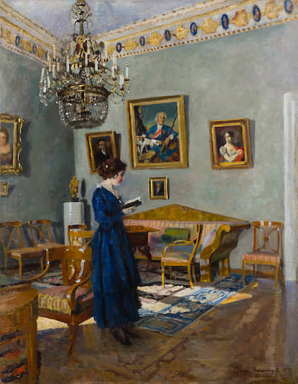«Портрет жены художника в интерьере». 1919 год