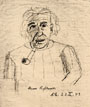 Автопортрет Эйнштейна. Он очень любил рисовать...