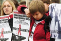 Акция памяти жертв СПИДа в Санкт-Петербурге