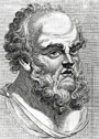 Сократ (ок. 470 — 399 г. до нашей эры). Жил в Древней Греции, один из родоначальников диалектики как метода отыскания истины путем постановки наводящих вопросов.
