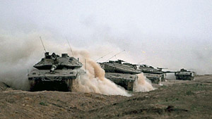 Израильские танки на границе Газы
