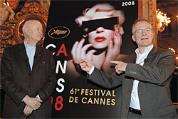 Президент Каннского фестиваля Жиль Жакоб (слева) и главный отборщик и гендиректор Тьерри Фремо