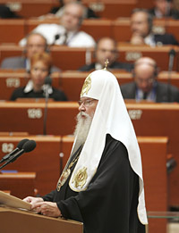 В Парламентской ассамблее Совета Европы патриарха принимали как главу государства