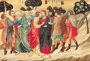 Картина Уголино ди Нерио «Предательство Иуды и арест Христа»